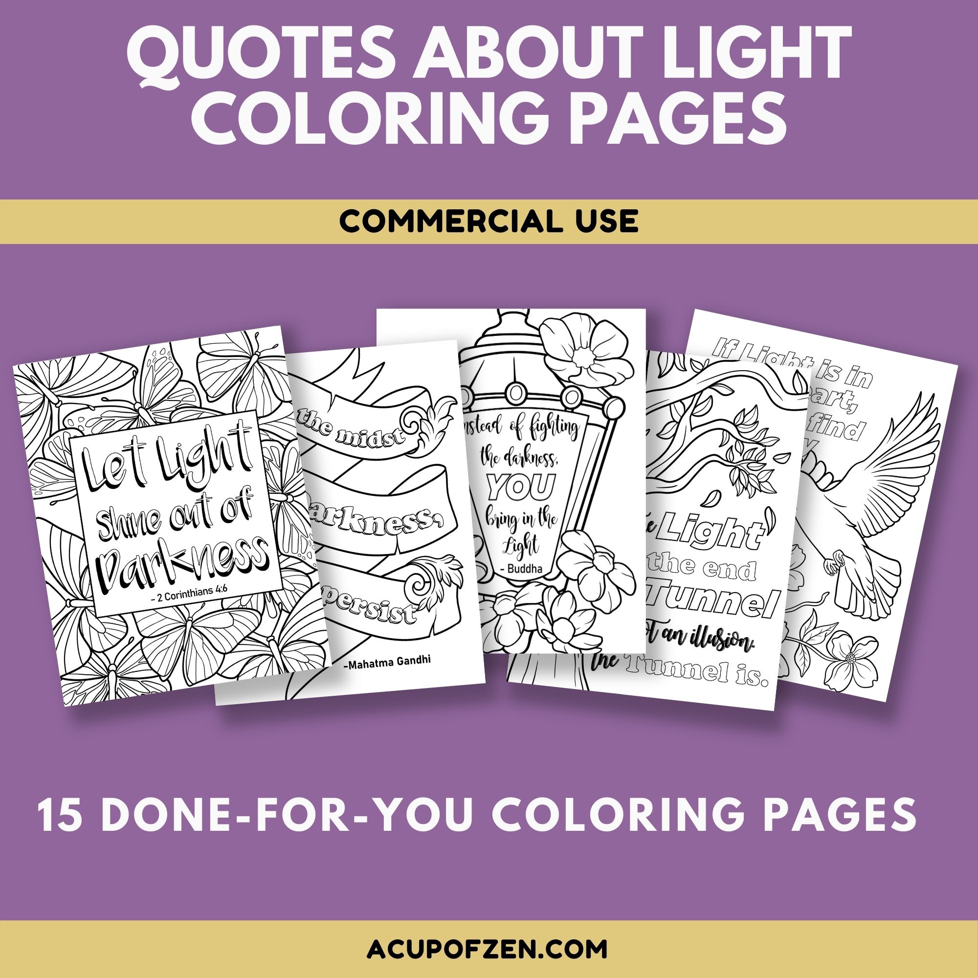 Light Quotes Coloring Pages