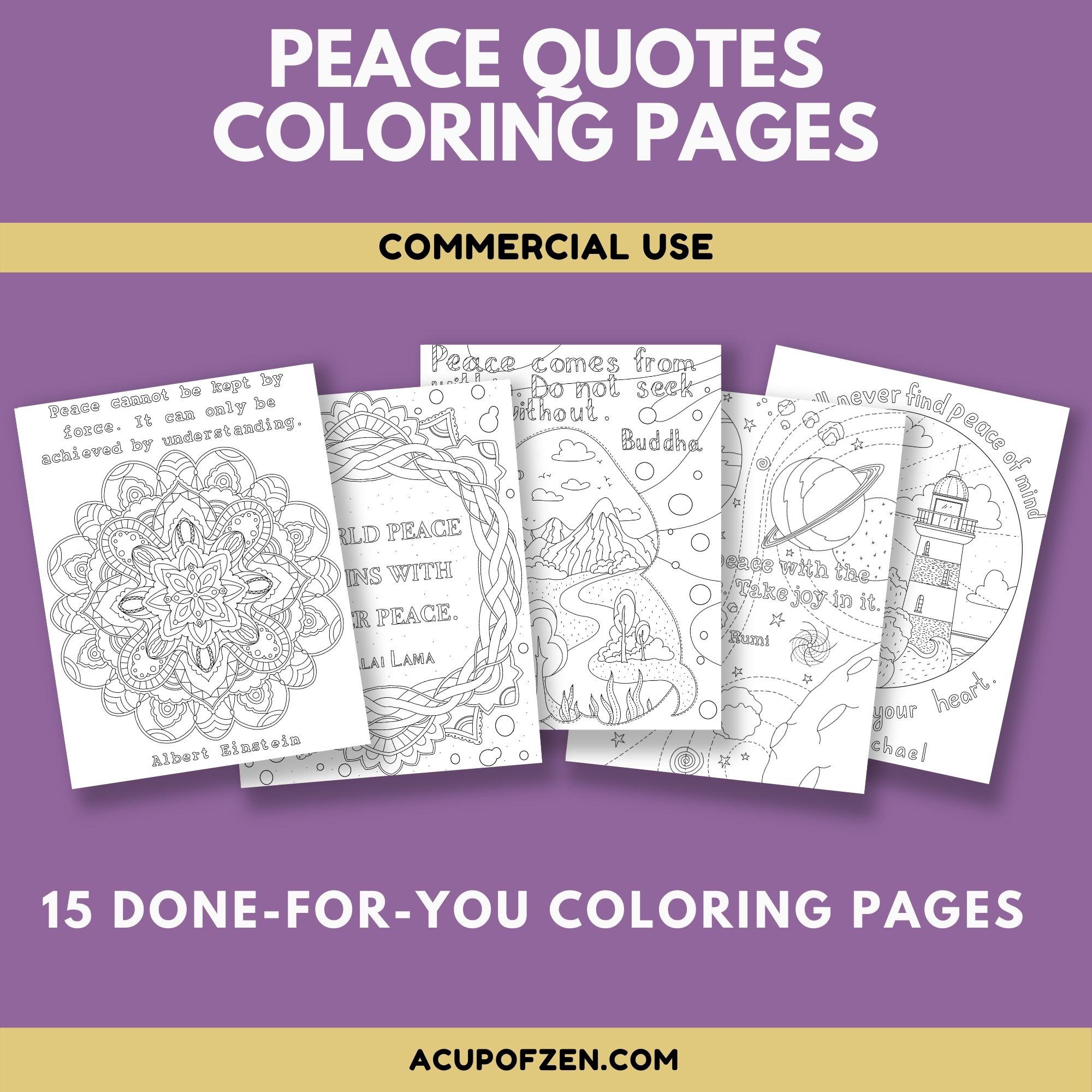 Peace Quotes Coloring Pages