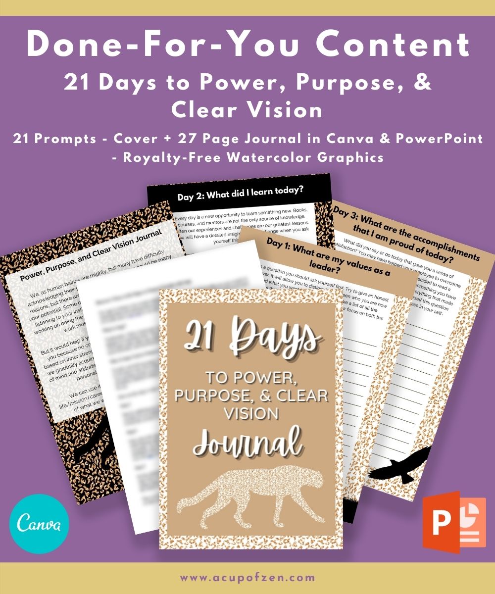 21 Days of Power, Purpose, & Clear Vision Journal
