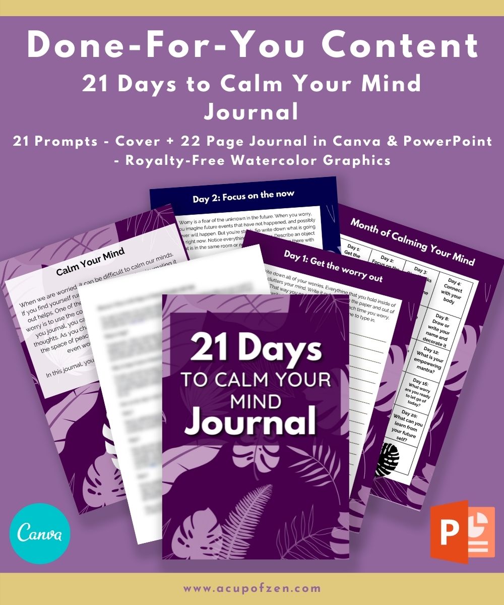 21 Days to Calm Your Mind Journal