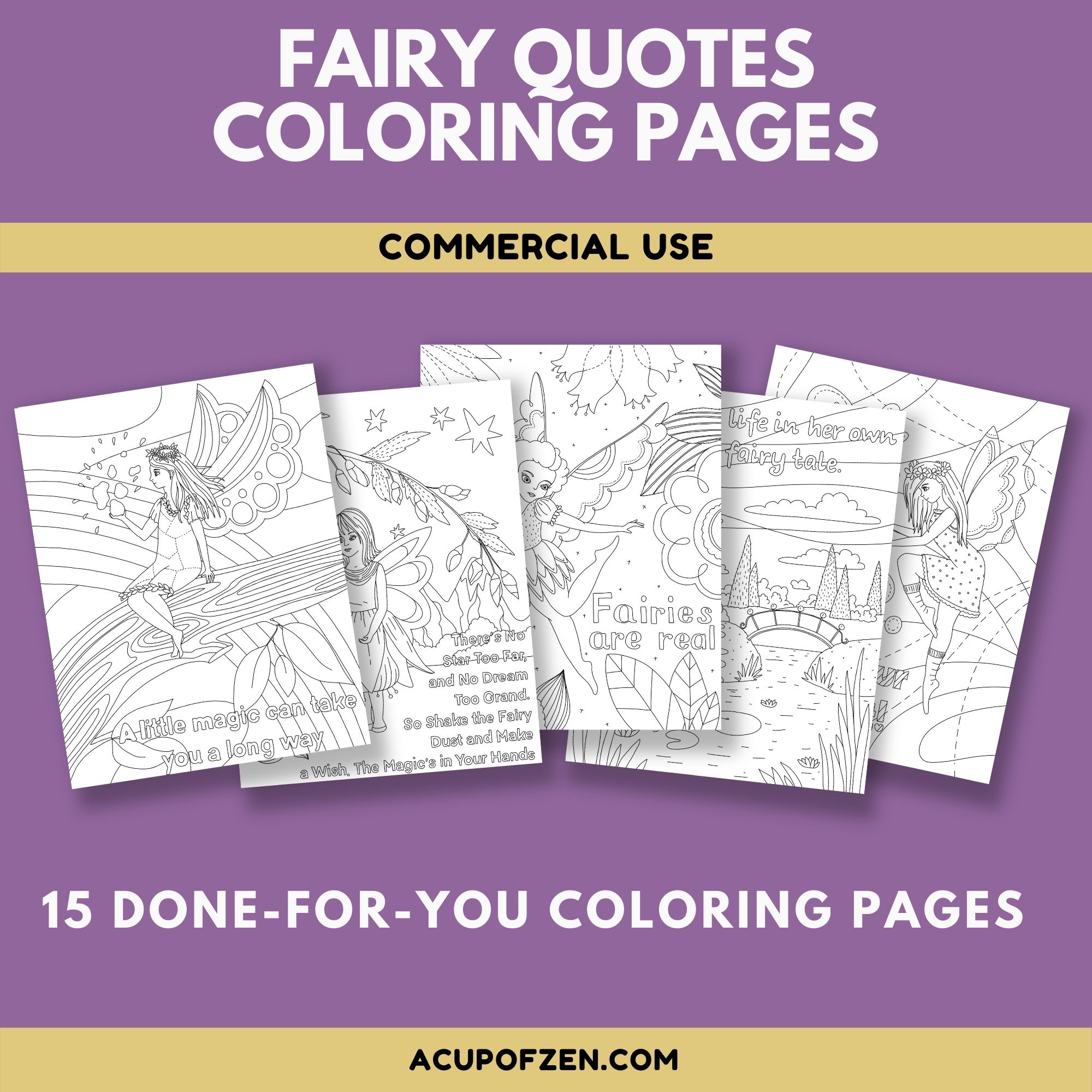 Fairy Quotes Coloring Pages