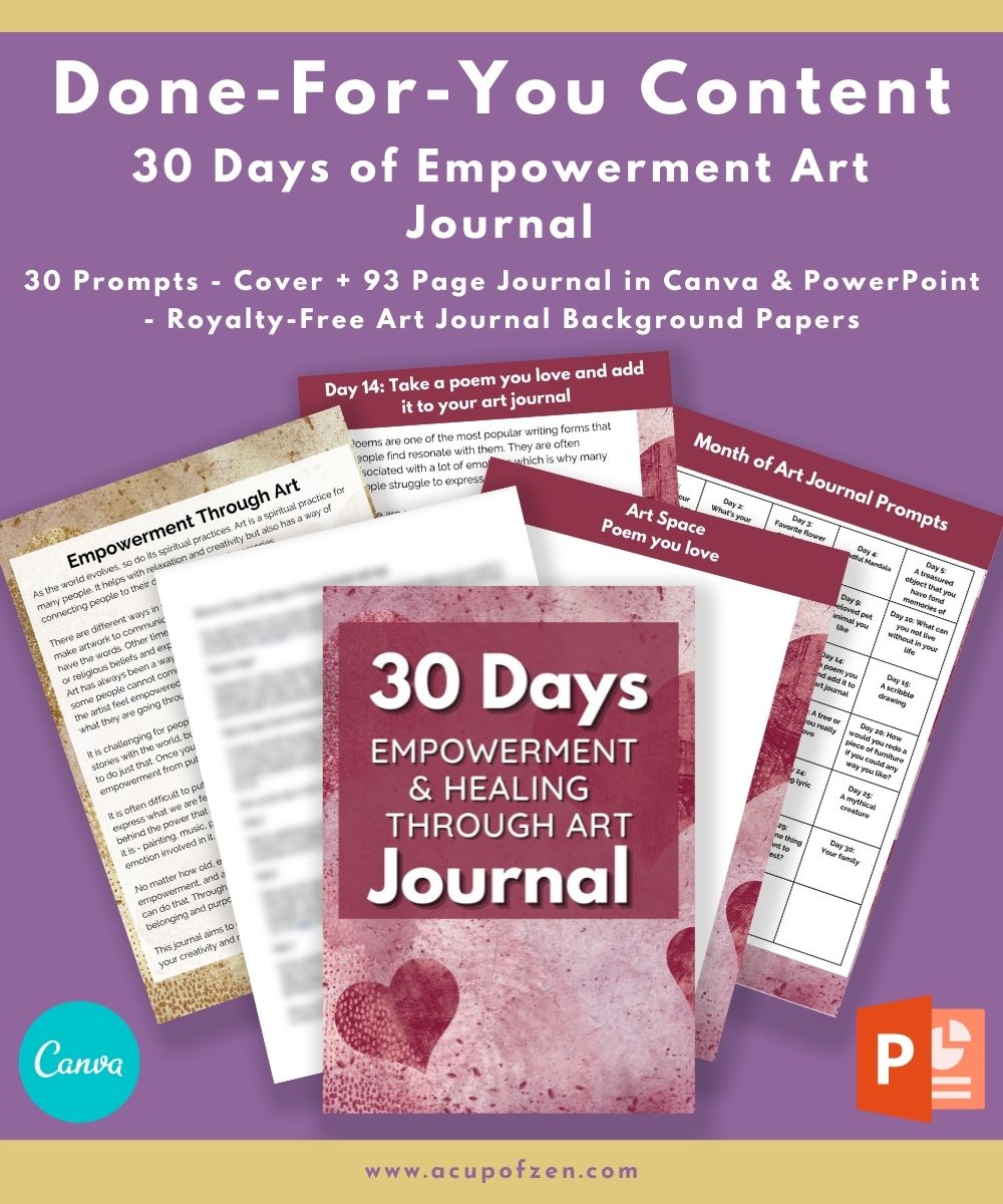 30 Days Empowerment Healing Art Journal