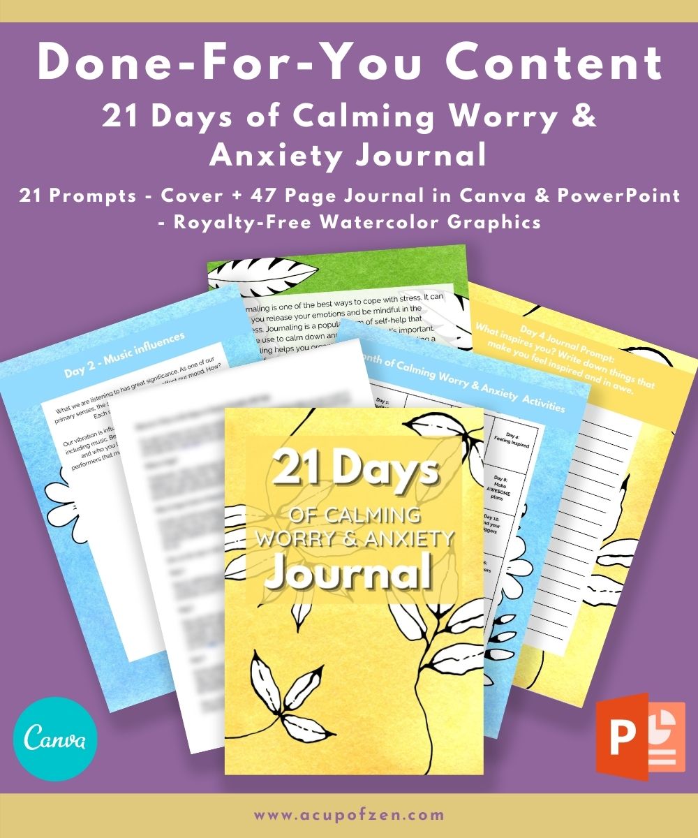 Calming Worry & Anxiety Journal