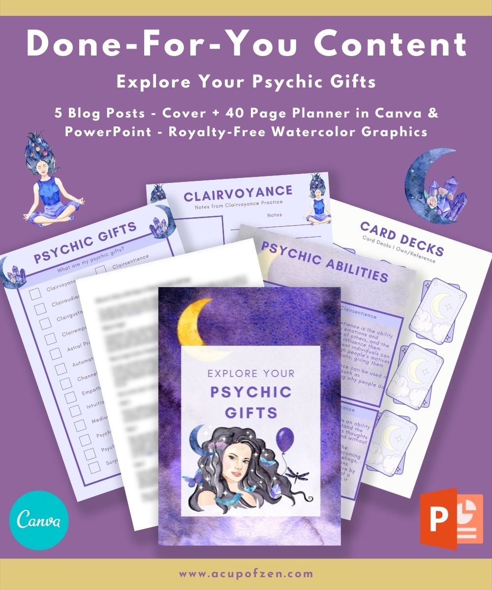 Explore Your Psychic Gifts Done-for-You Content & Planner