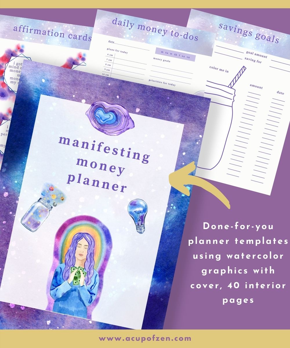 manifesting money content and planner