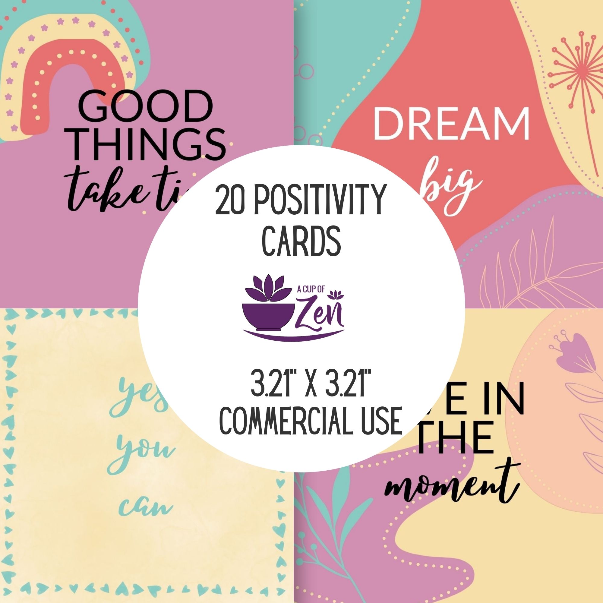 Positive Thinking Card Templates