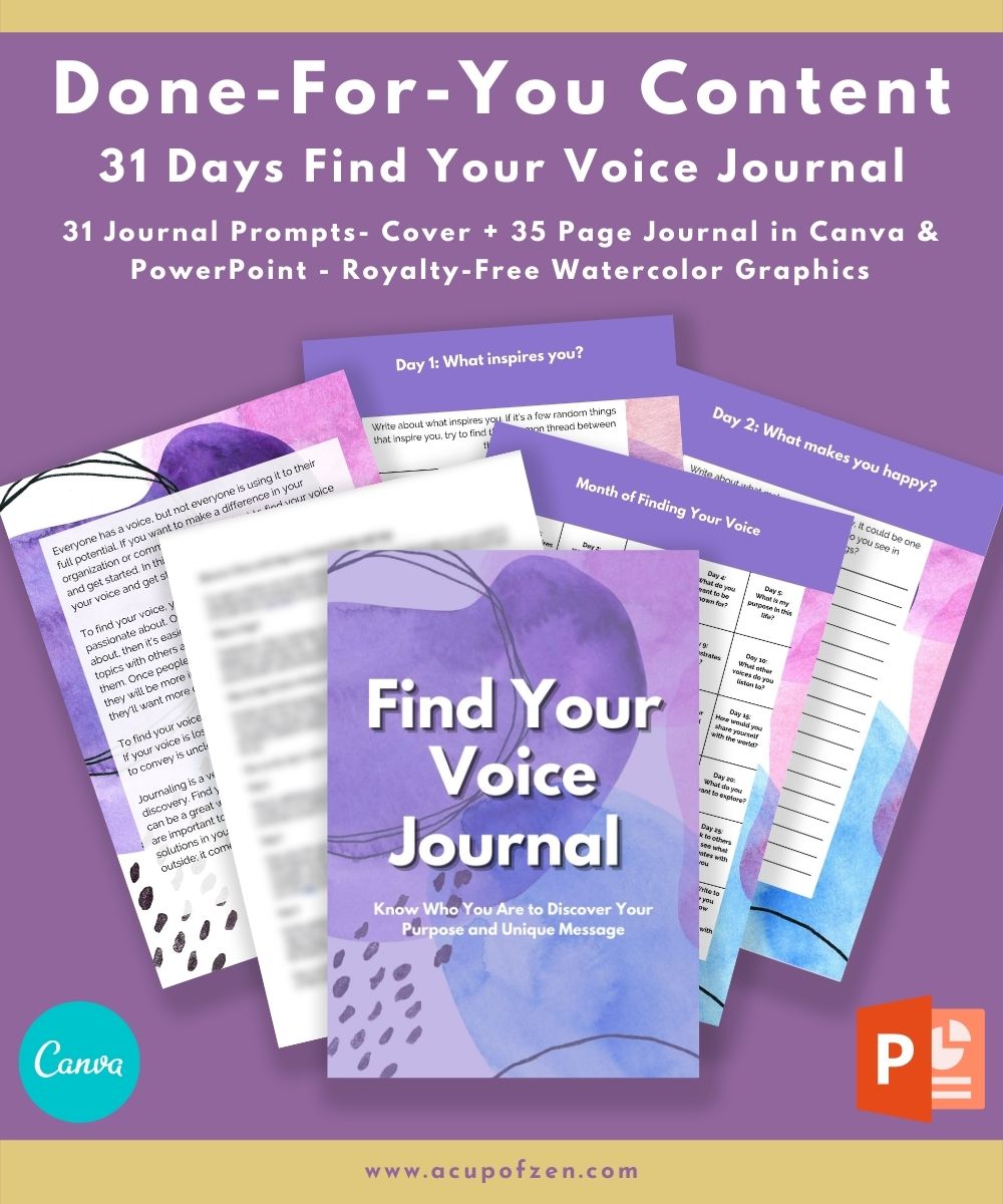 Find Your Voice Journal Commercial Use