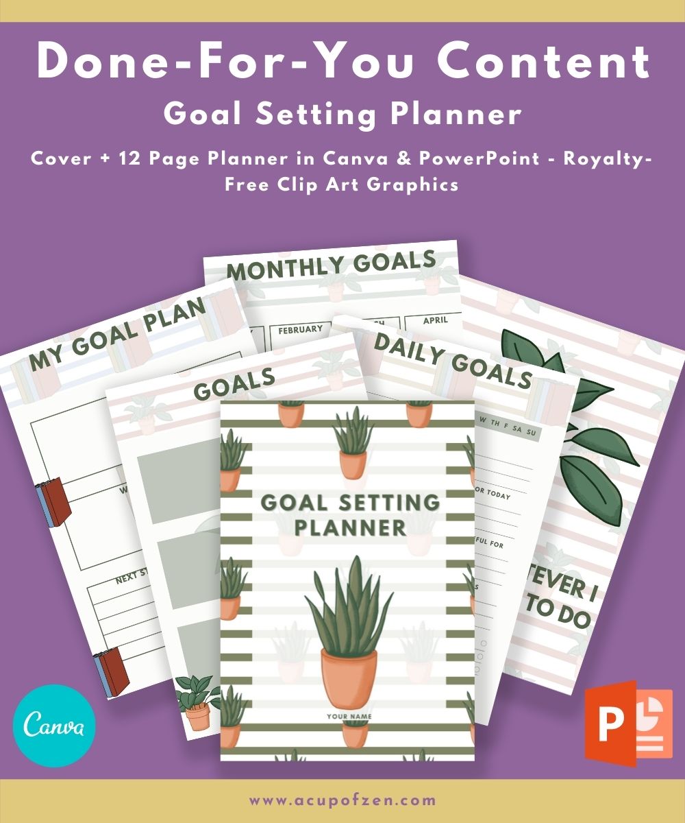 Goal Planner with Plants and Books