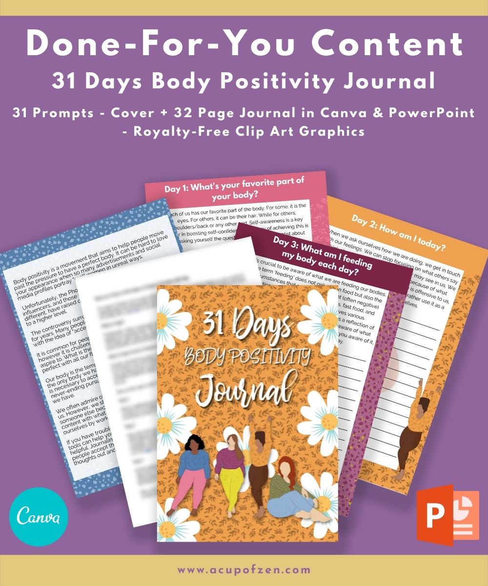 31 Days Body Positivity Journal Commercial Use