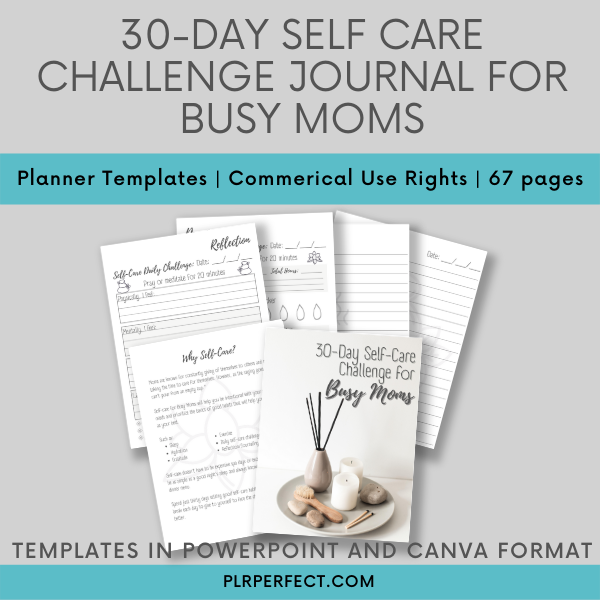 busy moms self-care journal plr