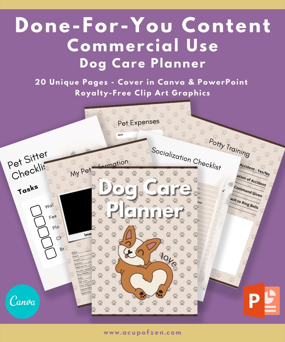 Dog Care Planner Commercial Use