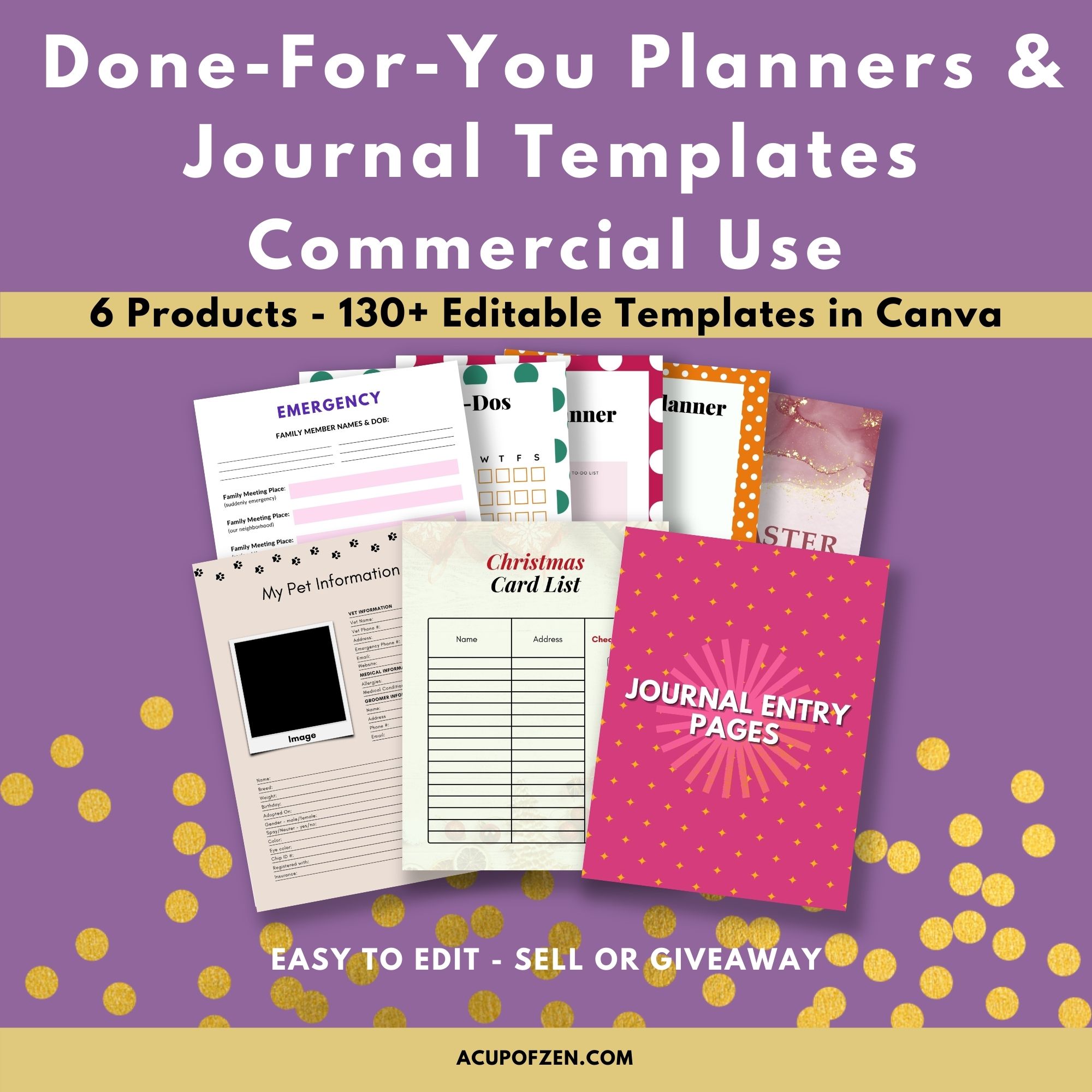 Variety of Niches Bundle of Planner and Journal Templates