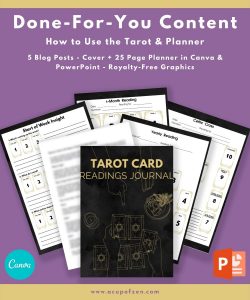 Tarot content and planner commercial use
