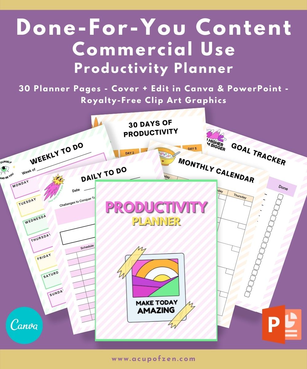 Productivity Planner Commercial Use