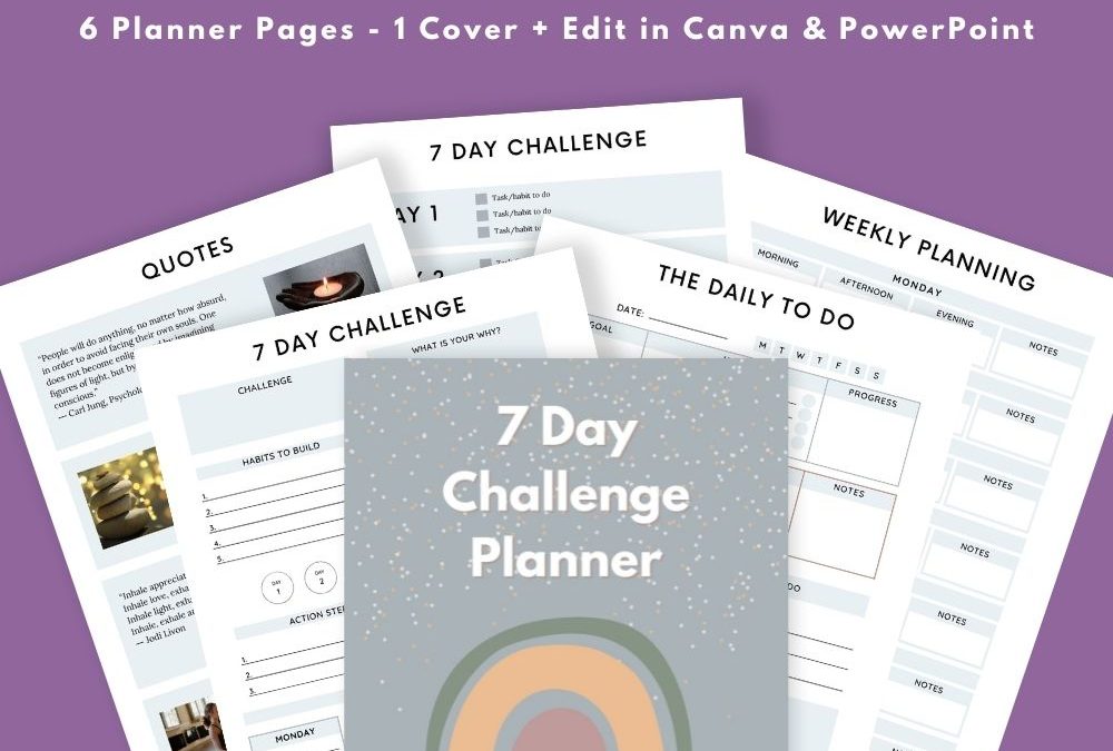 7 Day Challenge Planner