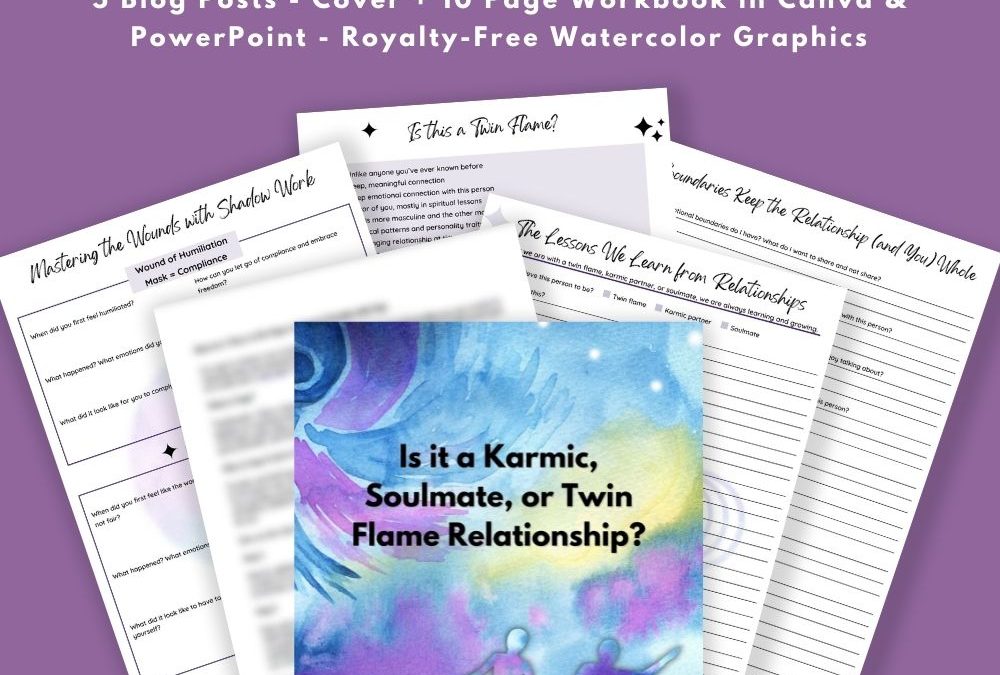 Karmic Partner, Soulmate, Twin Flame Done-for-You Pack and Workbook