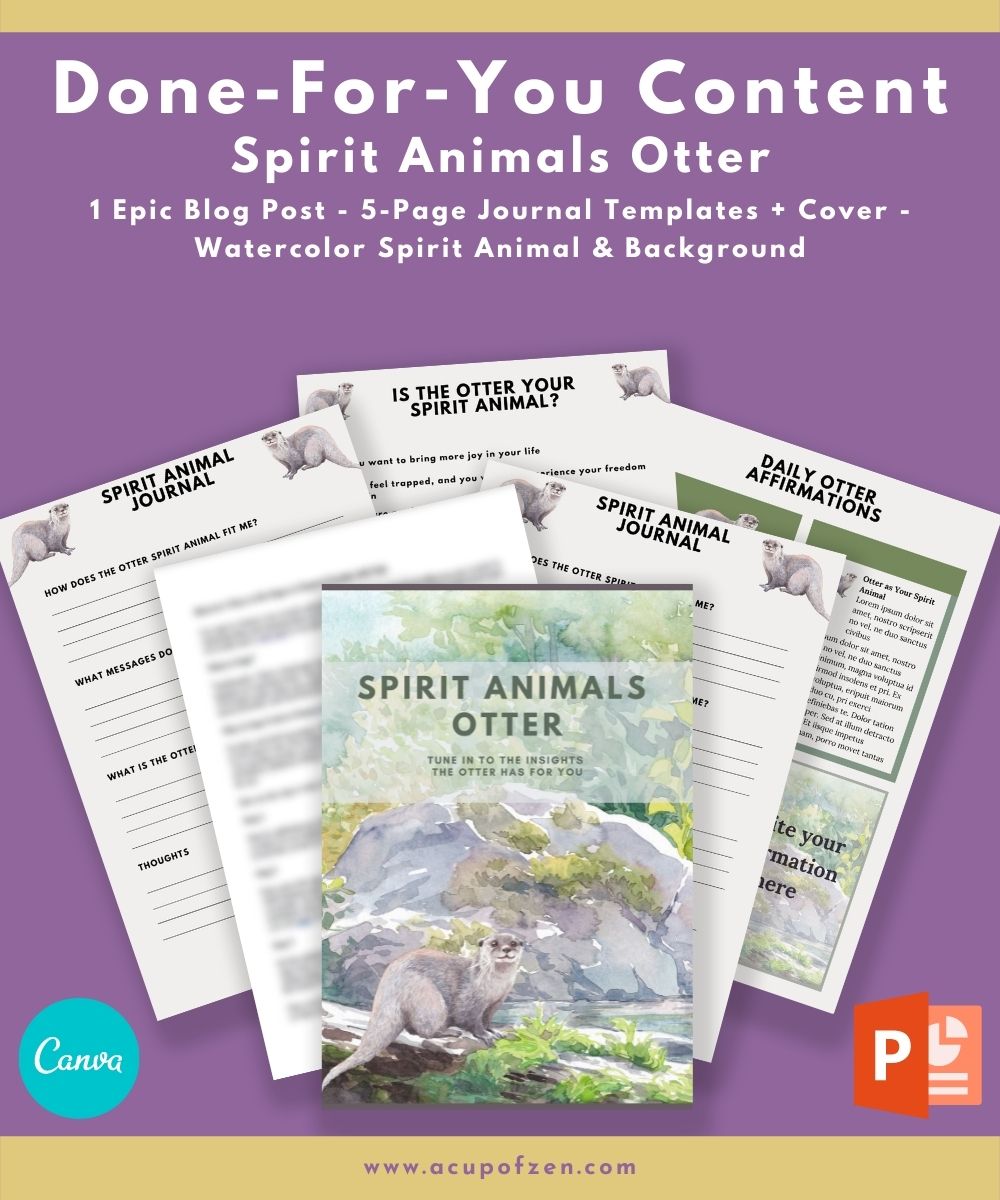 Otter Spirit Animals Commercial Use Planner