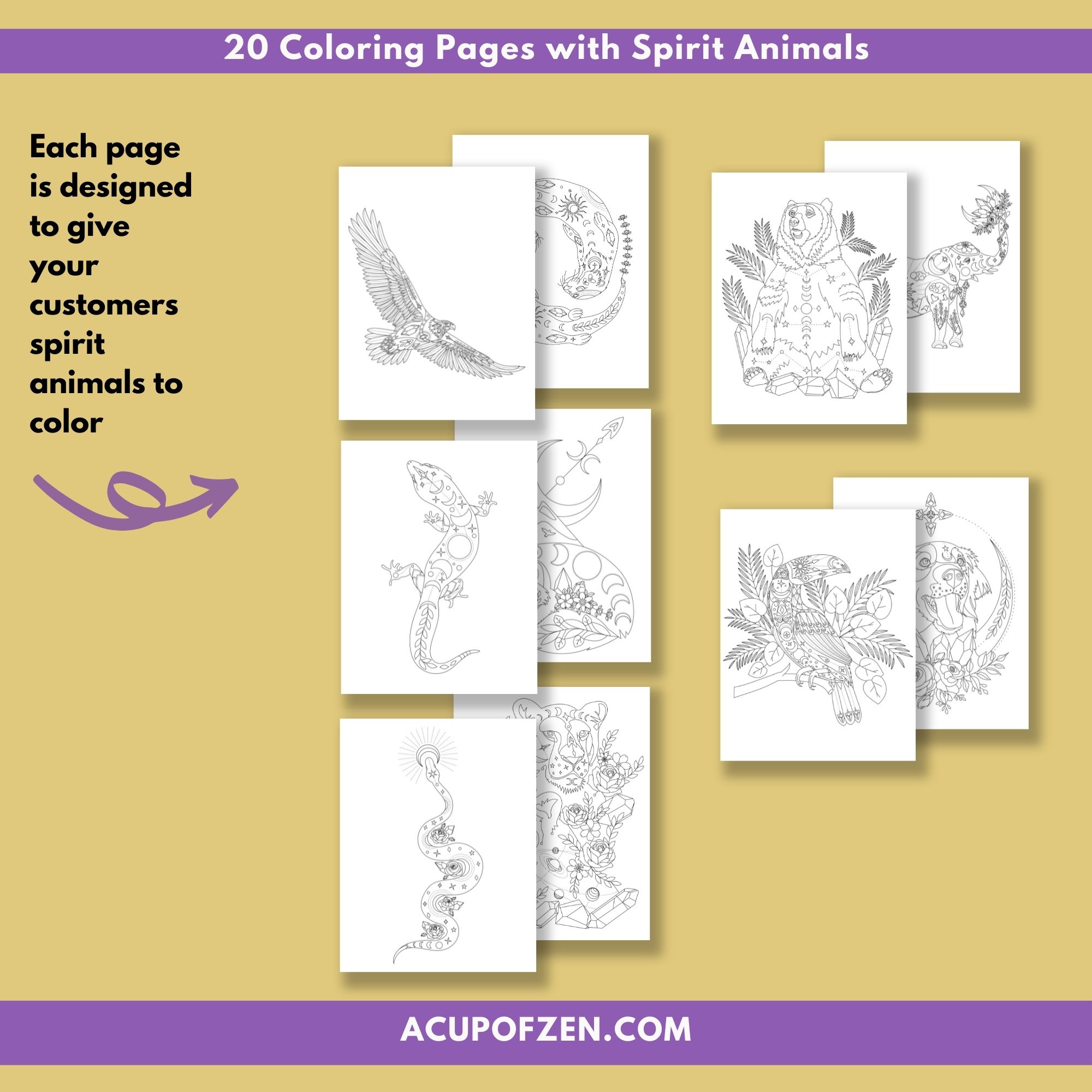 Spirit Animal Coloring Pages Commercial Use