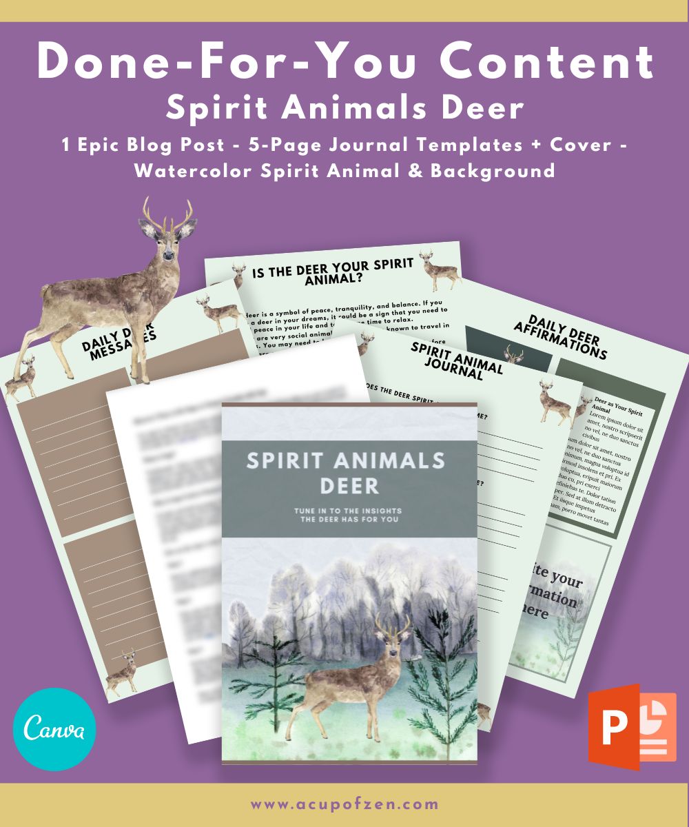 Deer Spirit Animals Journal Commercial Use