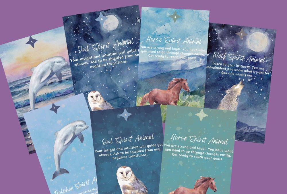 Spirit Animals Oracle Cards Templates