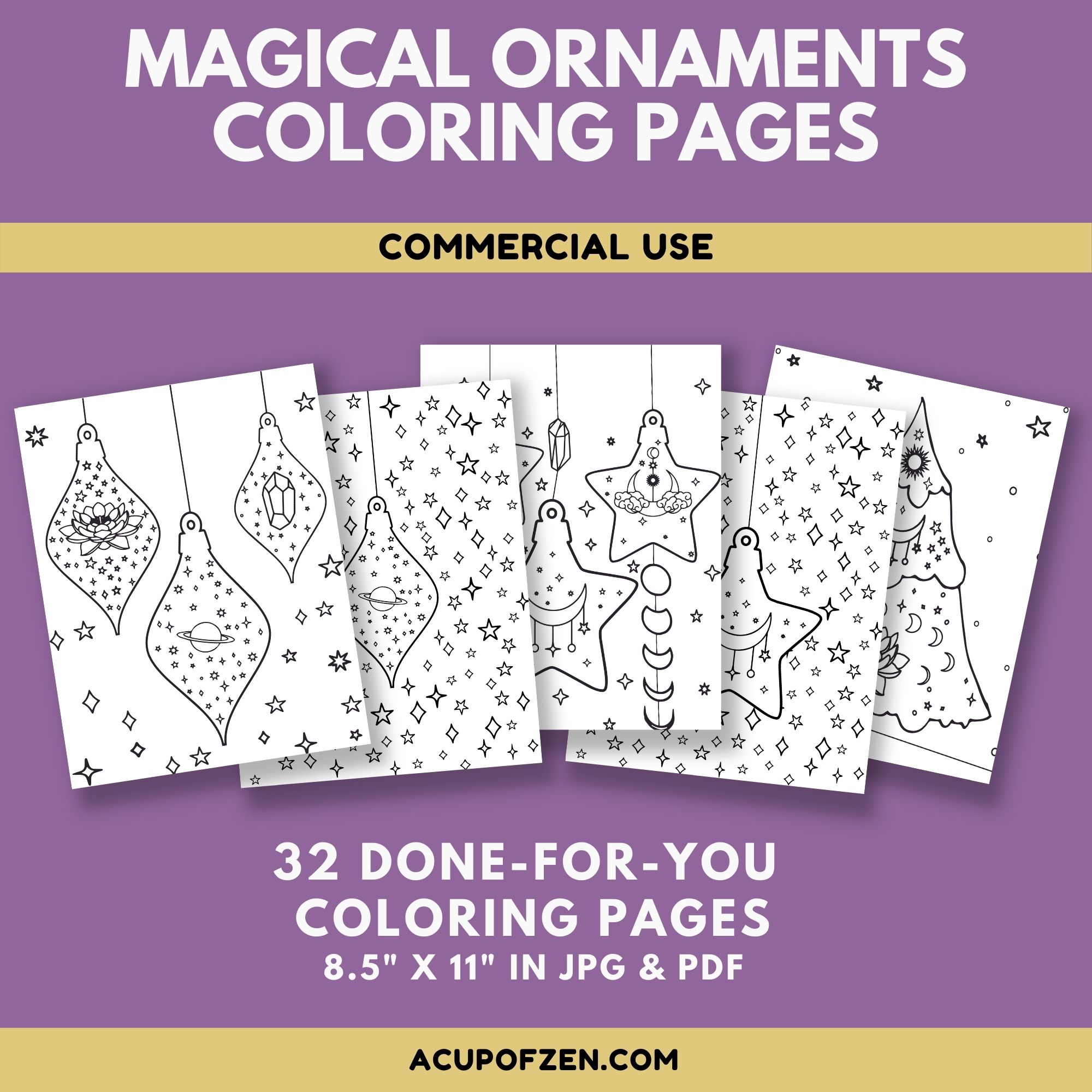 Magical Ornaments Coloring Pages