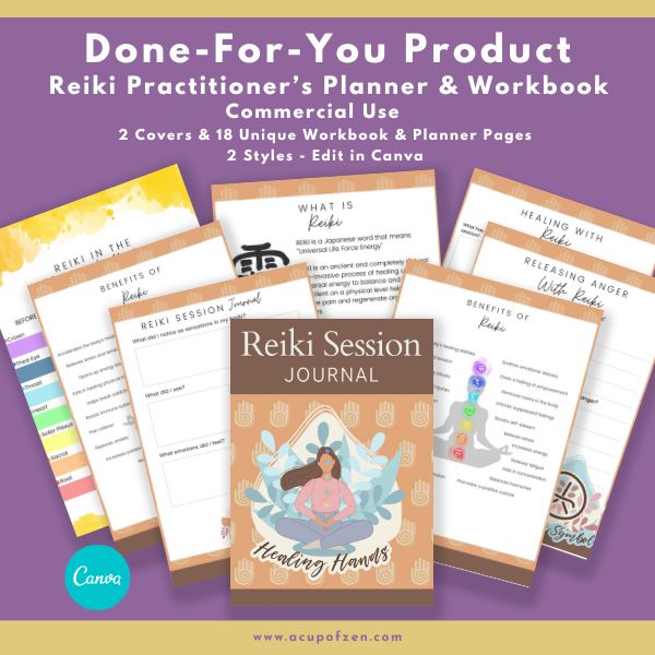 Reiki Healing Practitioner's Planner & Workbook Commercial Use