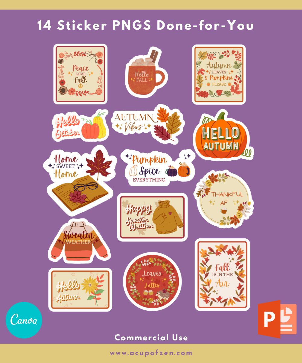 2 - Fall Vibes Stickers & Graphics