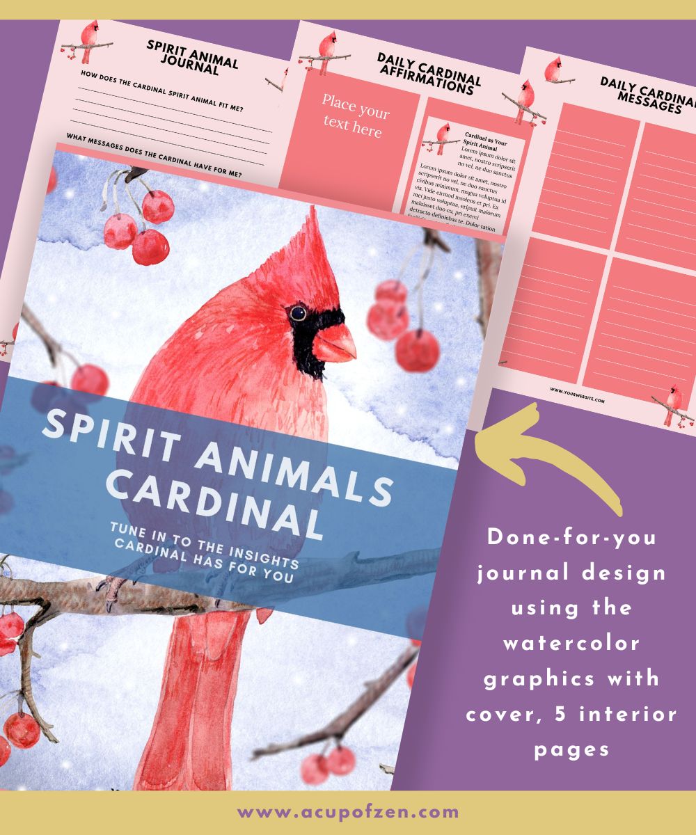 Spirit Animals Cardinal Journal Commercial Use
