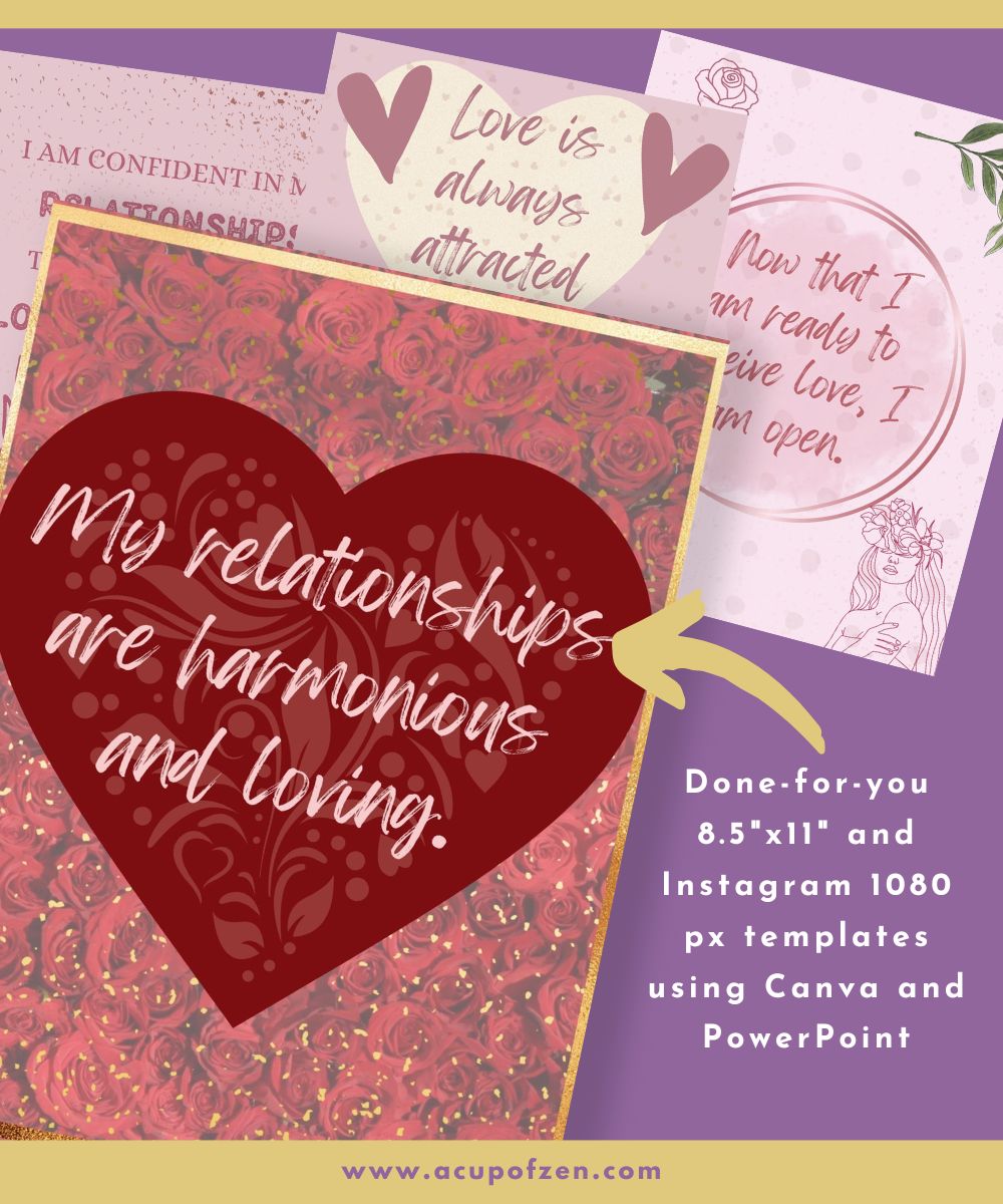 Love and Relationships Printable Templates in Canva PowerPoint