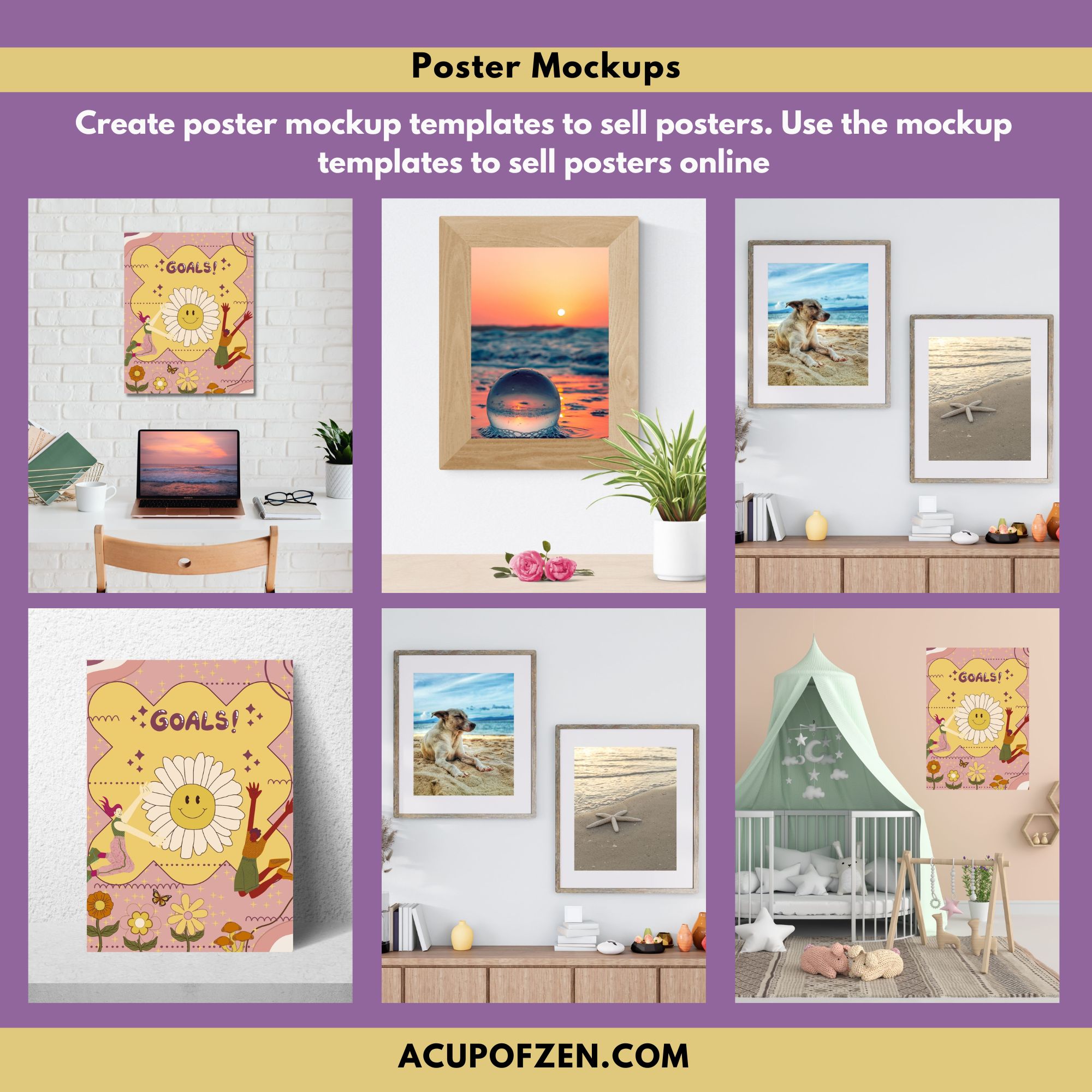 ACZ - Poster Mockup Templates in Canva