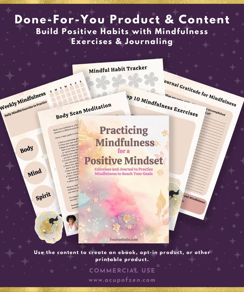 Mindfulness Exercises and Journaling Journal Commercial Use