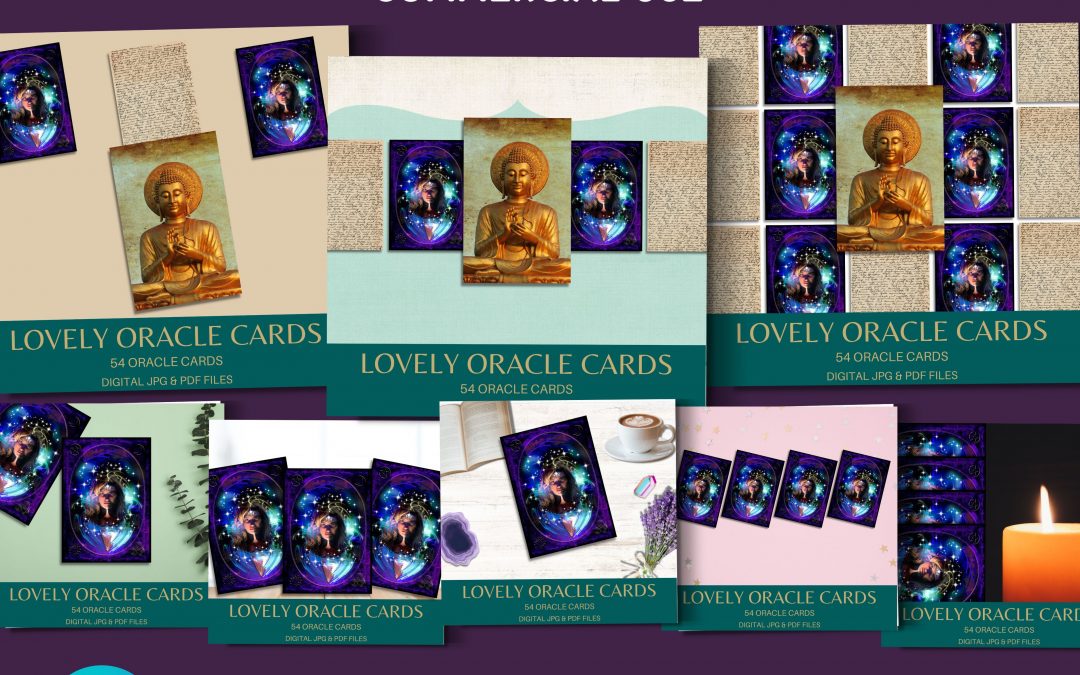 Oracle & Tarot Card Mockup Canva Templates