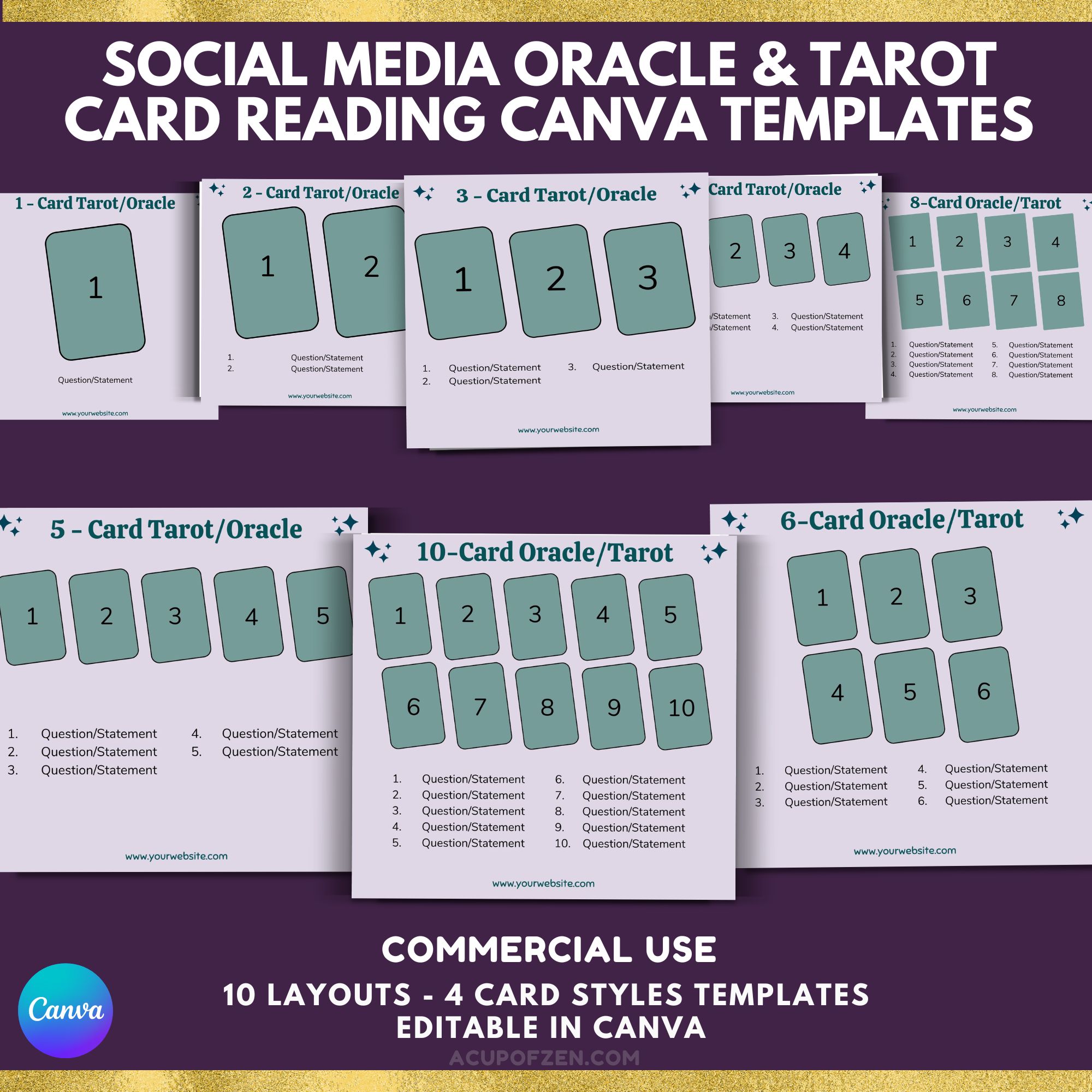 ACZ - Social Media - Oracle Tarot Card Templates