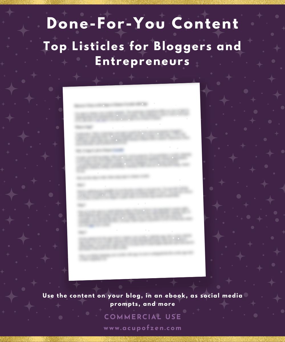 PLR Content Top Listicles for Bloggers and Entrepreneurs