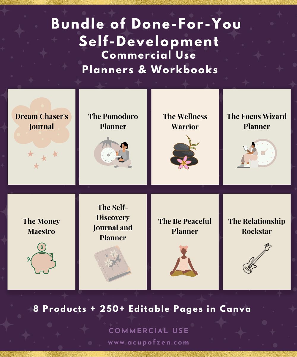 ACZ - Bundle of Self Development Planners and Journals