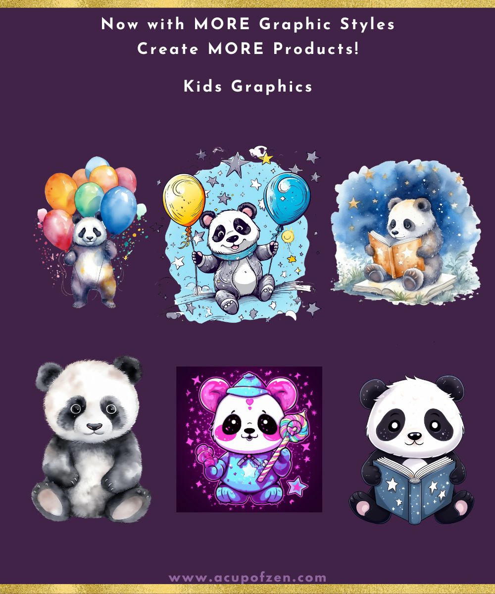Panda Spirit Animals Graphics Commercial Use