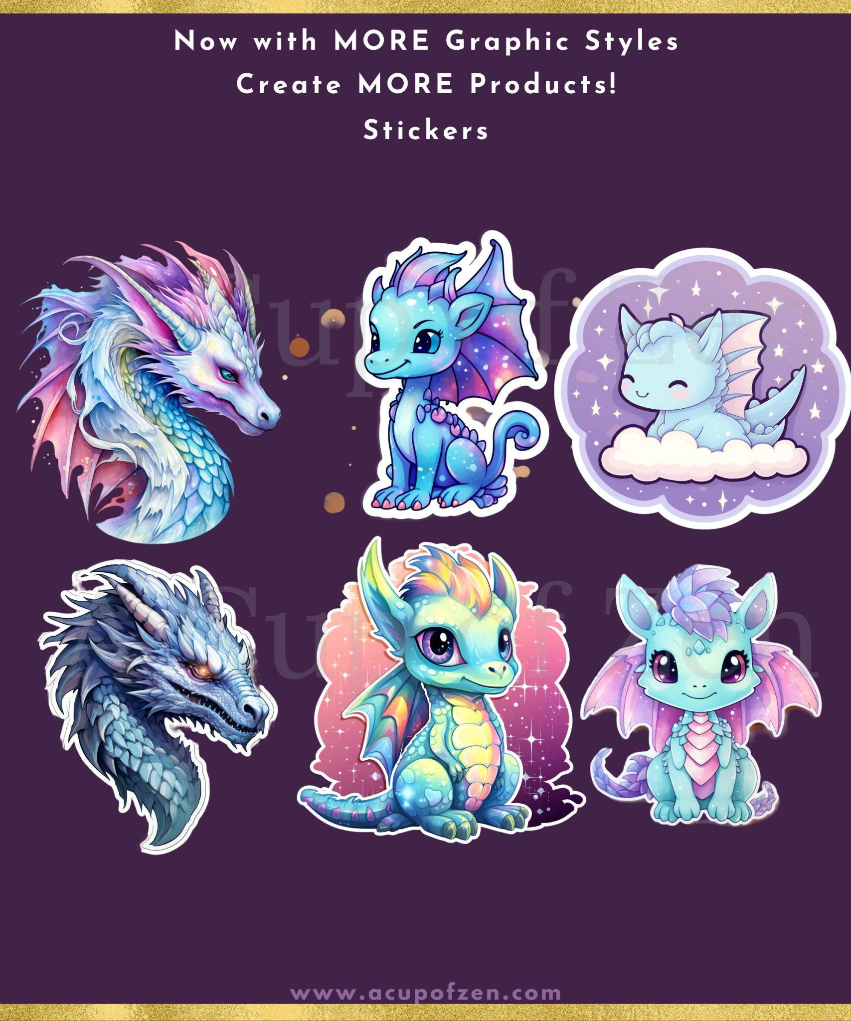 Spirit Animals Dragon Stickers Commercial Use