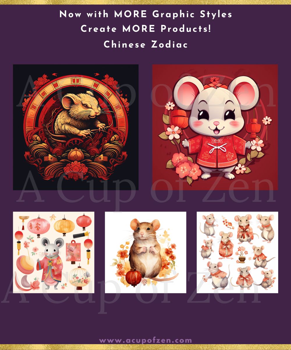 Spirit Animals Rat Chinese Zodiac Graphics Commercial Use