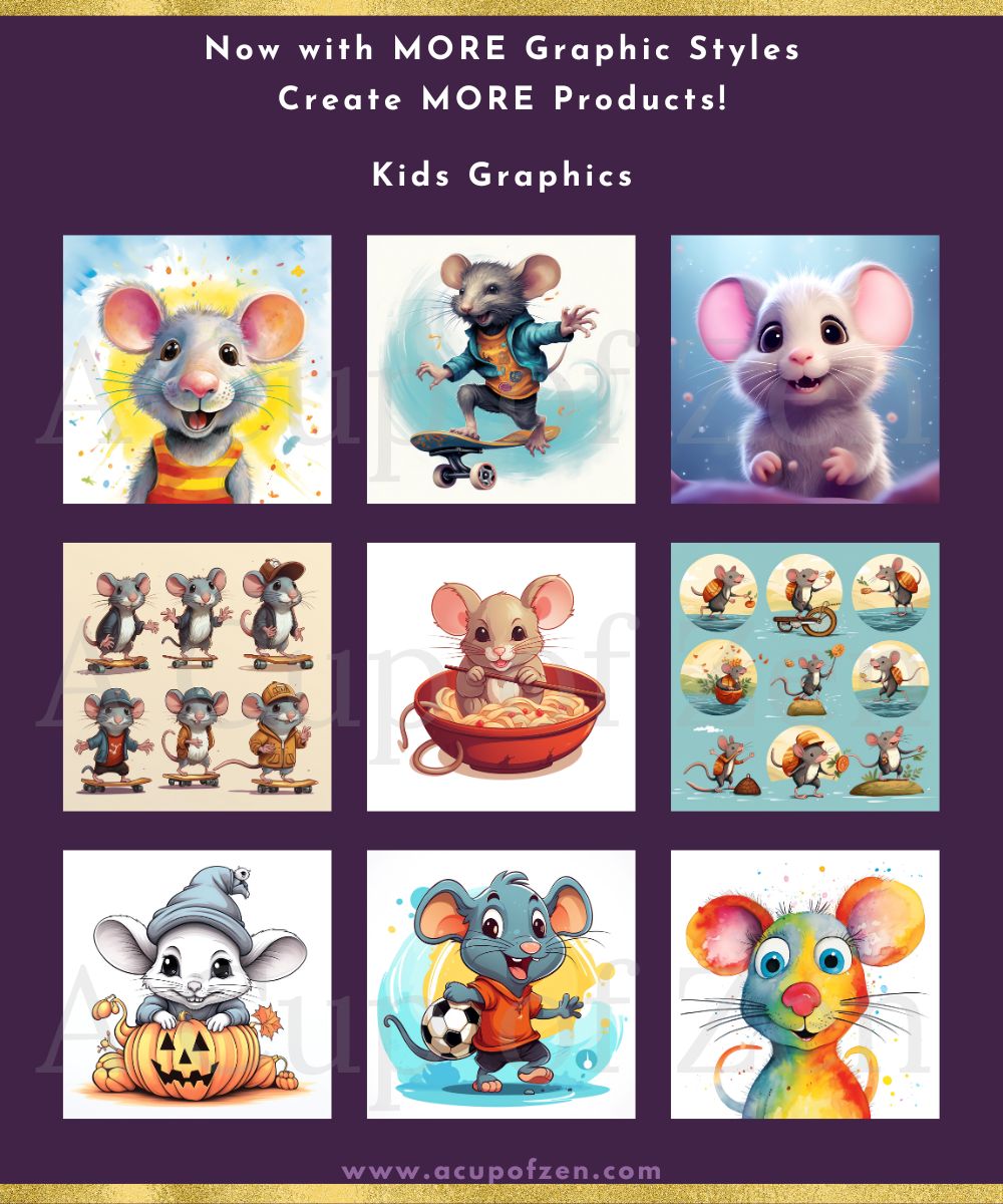 Spirit Animals Rat Kids Graphics Commercial Use