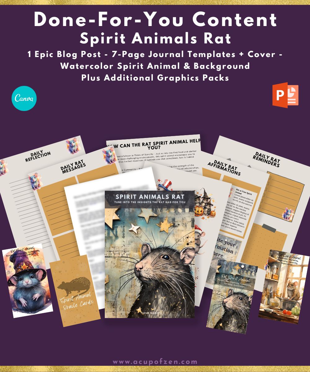 Spirit Animals Rat Content & Graphics Commercial Use