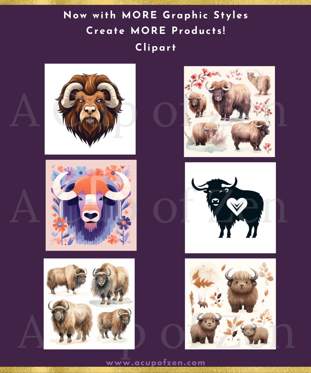 Musk Ox Clipart Commercial Use