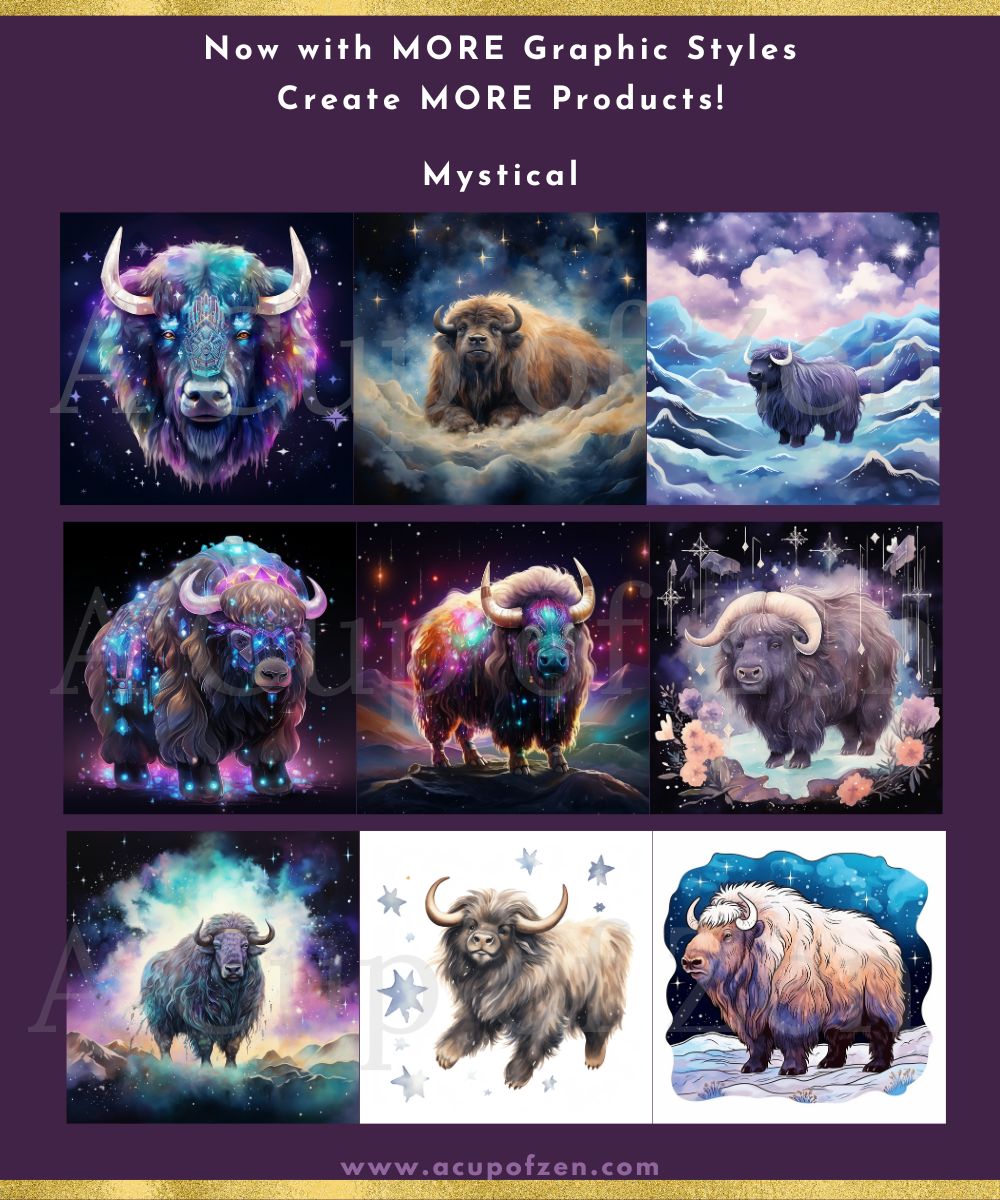 Musk Ox Mystical Graphics Commercial Use