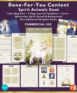 Spirit Animals Goat Commercial Use Canva Templates