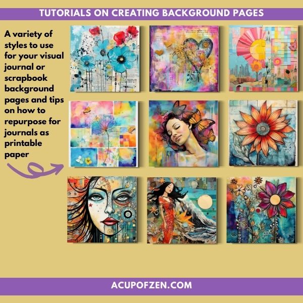 Create Mixed Media Background Pages Midjourney Prompts