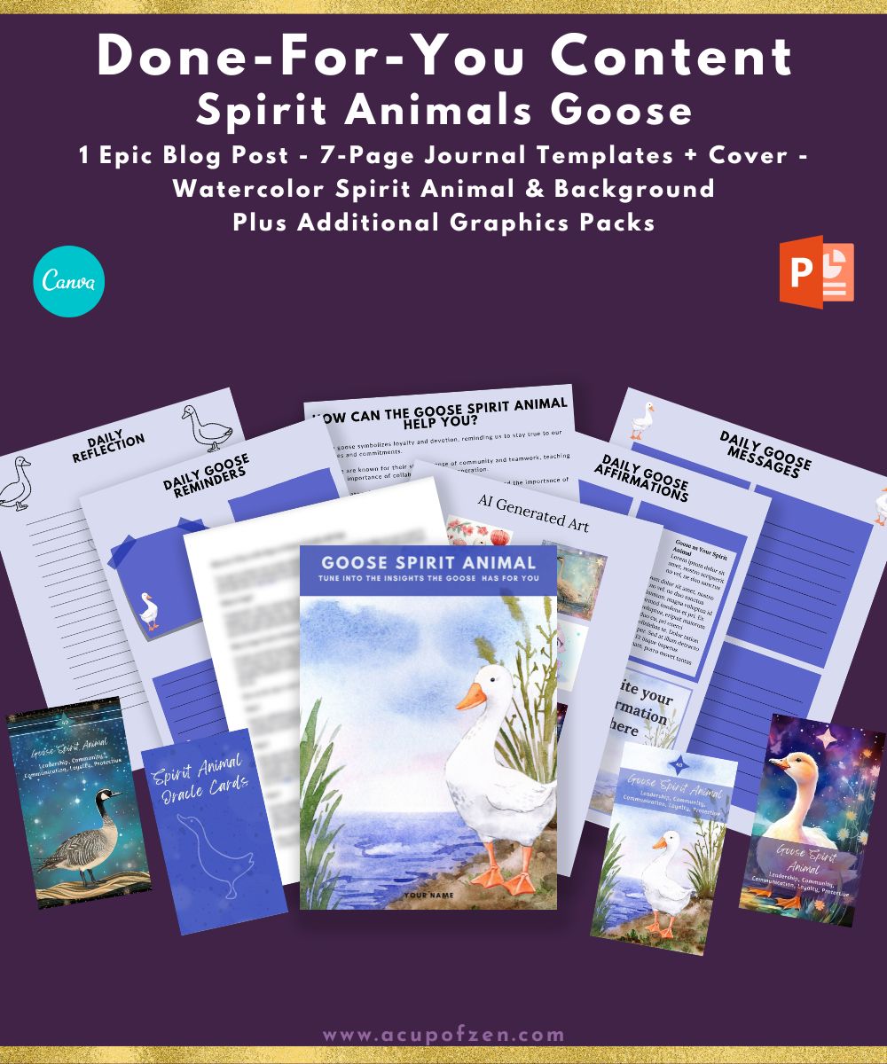 Goose Spirit Animal PLR Pack Commercial Use