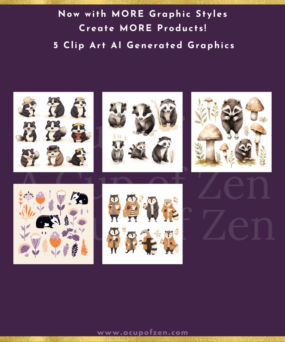 Badger Spirit Animal Clip Art